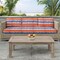 Fiesta - Blue,Orange & Rust Abstract & Geometric Upholstery Fabric 54 Inches"